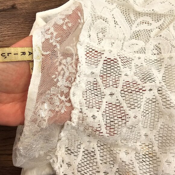 Marilu Lace Floral Embroidered Beaded Sleeveless Blouse Tank Top S White - Picture 7 of 8